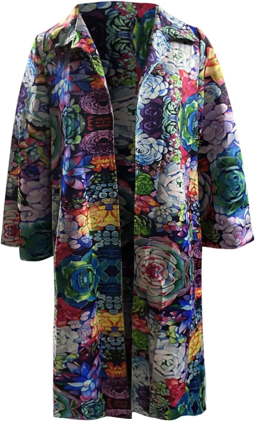 Women Vintage Trench Coat,Memela Women's Autumn Long Sleeve Pea Coat Lapel Open Front Long Jacket Overcoat Outwear Cardigan
