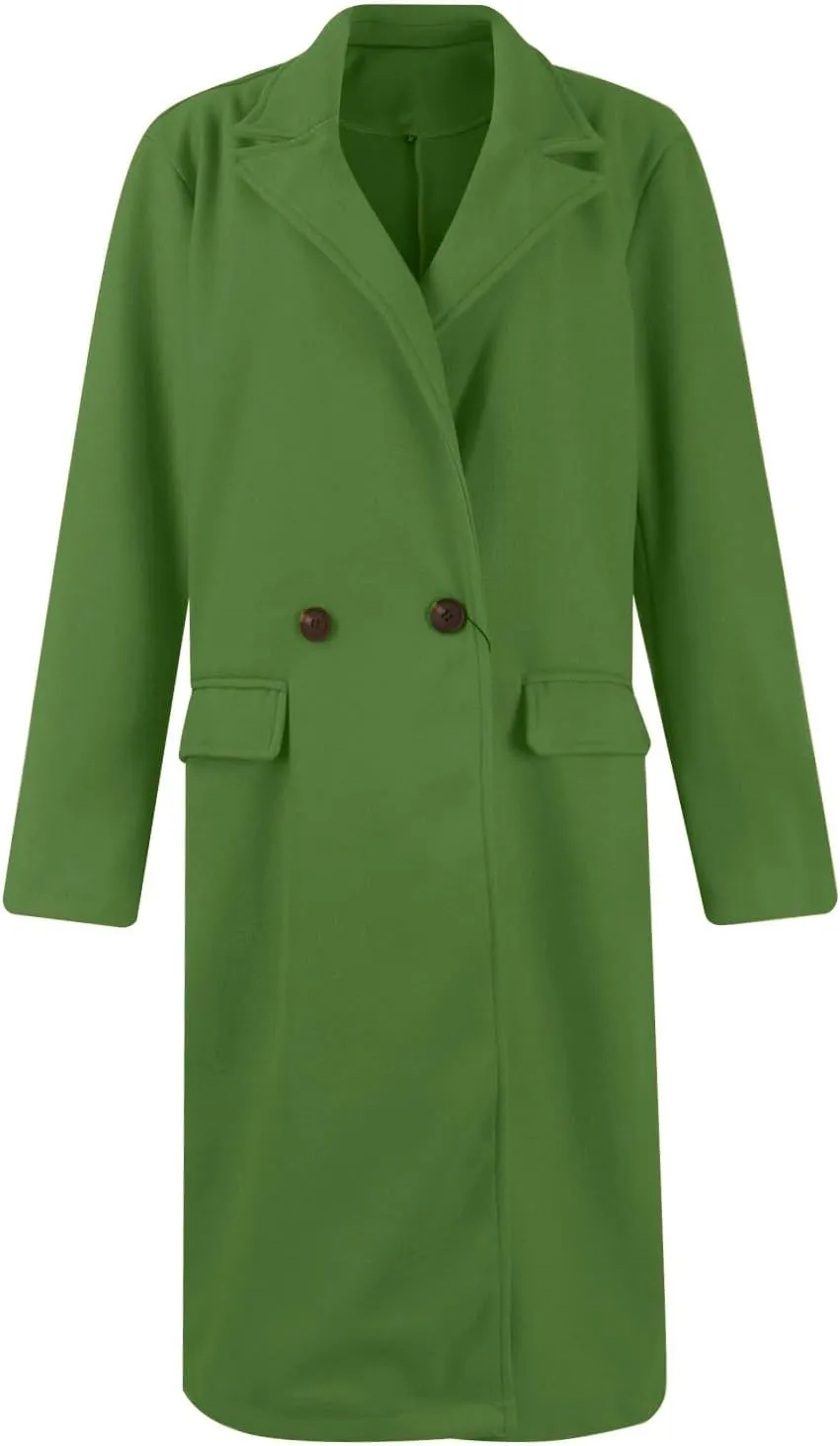 Women Winter Wool Blend Camel Mid-Long Coat Pea Coat Single-Breasted Blend Over Coats Long Jackets