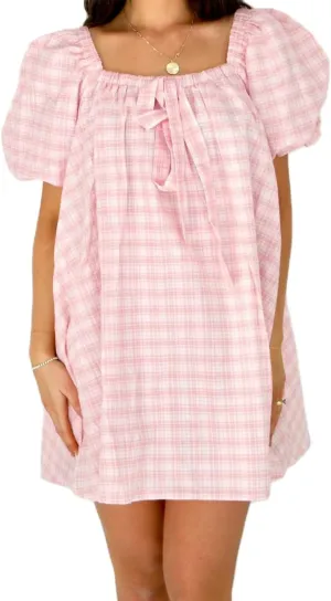 Women Y2k Babydoll Mini Dress Gingham Short Puff Sleeve Square Neck Dress Floral Fairy Loose Fit Sundresses