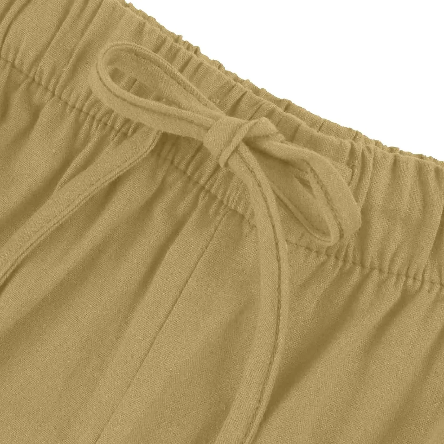 Womens Cargo Pants, Women's Hiking Pants Lounge Work Trousers High Waisted Linen Cotton Straight Leg Summer