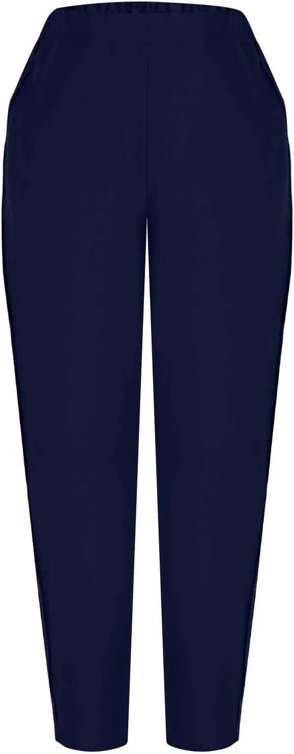 Womens Casual Linen Pants High Waist Pants Summer Boho Beach Pants Lounge Pant Trousers with Pockets Vacation Outfits