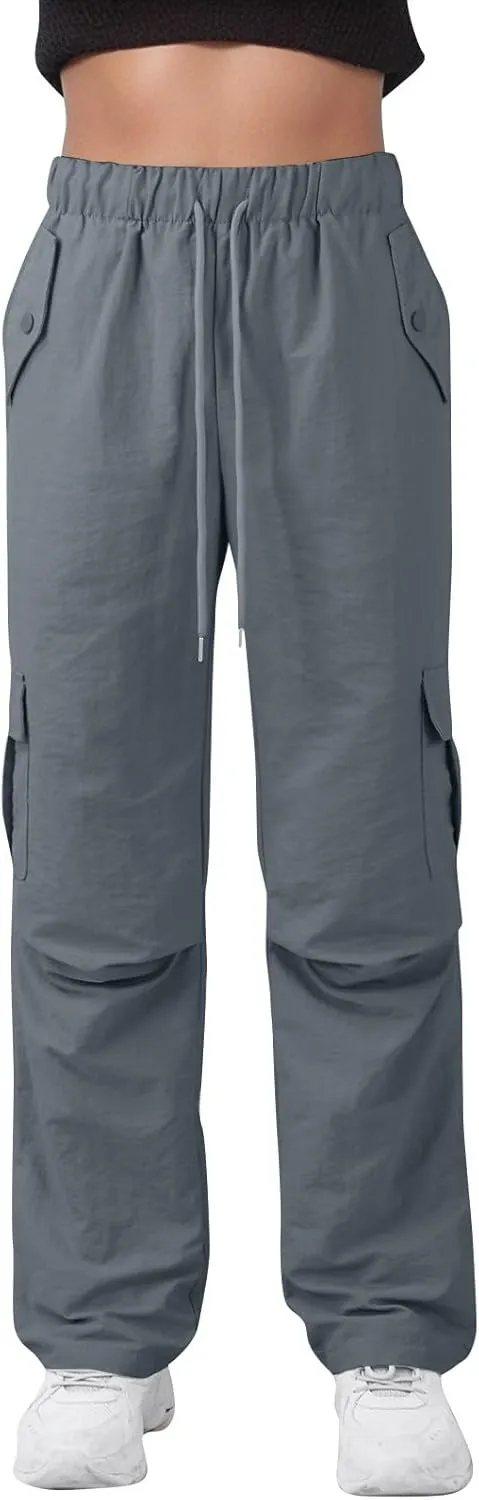 Women's Casual Waist Drawstring Pocket Work Dressy Loose Fit Fashion Pants