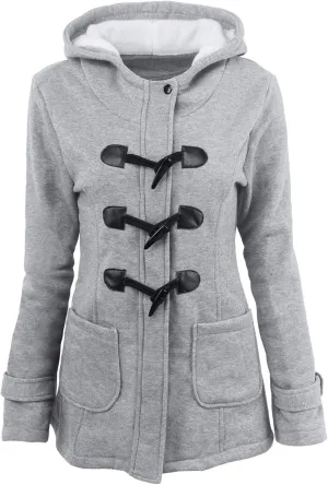 Womens Classic Coat Pocket Zipper Hoodies Sweatshirt Long Solid Color Coat Jacket Causal Fashion Top Casual Notch