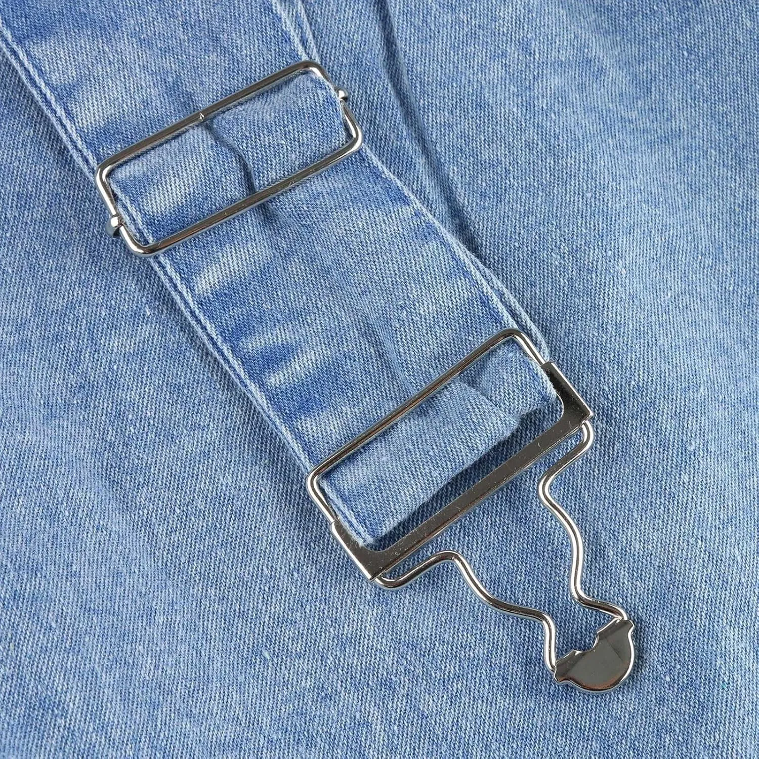 Women's Denim Bib Overalls Wide Leg Loose Fit Ripped Adjustable Strap Casual Sleeveless Cargo Jeans Jumpsuits