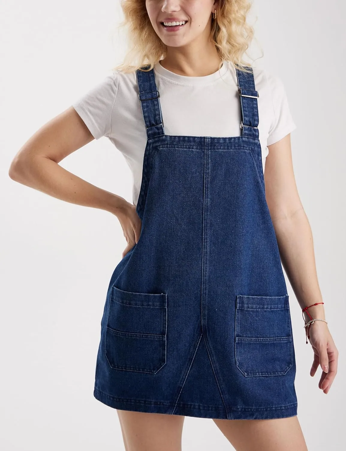 Womens Denim Overalls Casual Adjustable Strap Jeans Rompers Short Overalls Dress