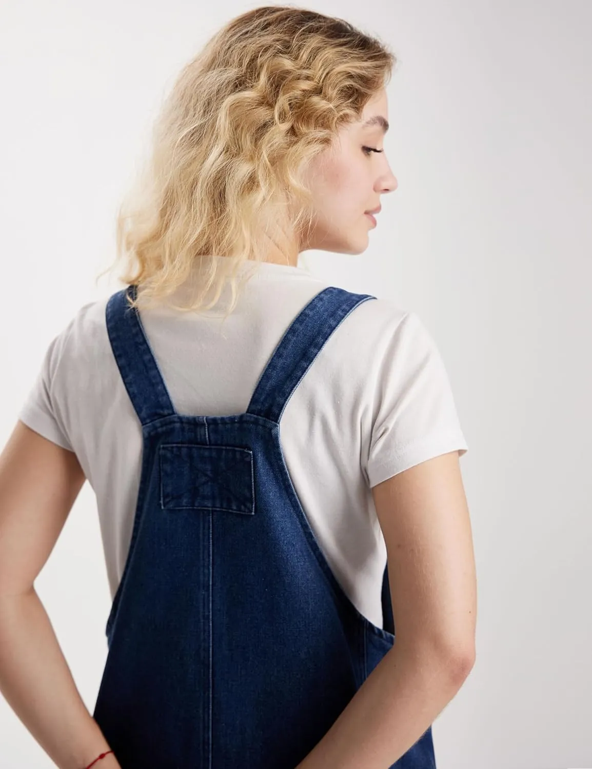 Womens Denim Overalls Casual Adjustable Strap Jeans Rompers Short Overalls Dress