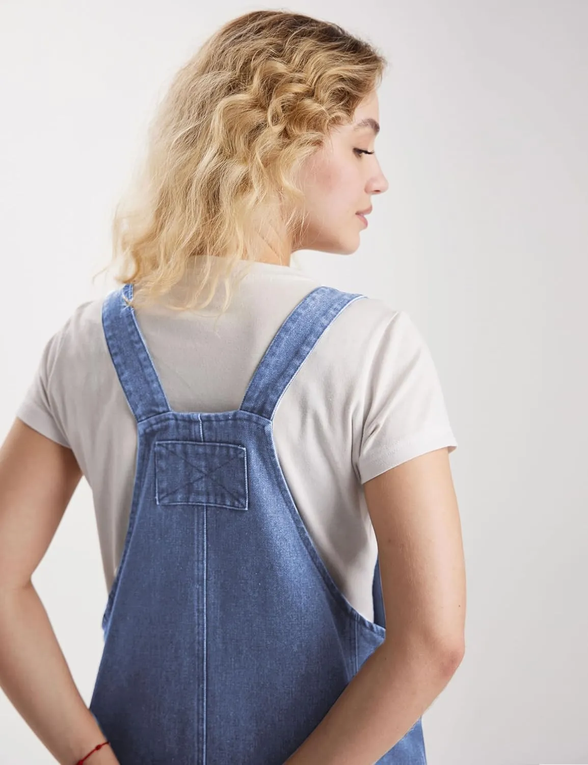 Womens Denim Overalls Casual Adjustable Strap Jeans Rompers Short Overalls Dress