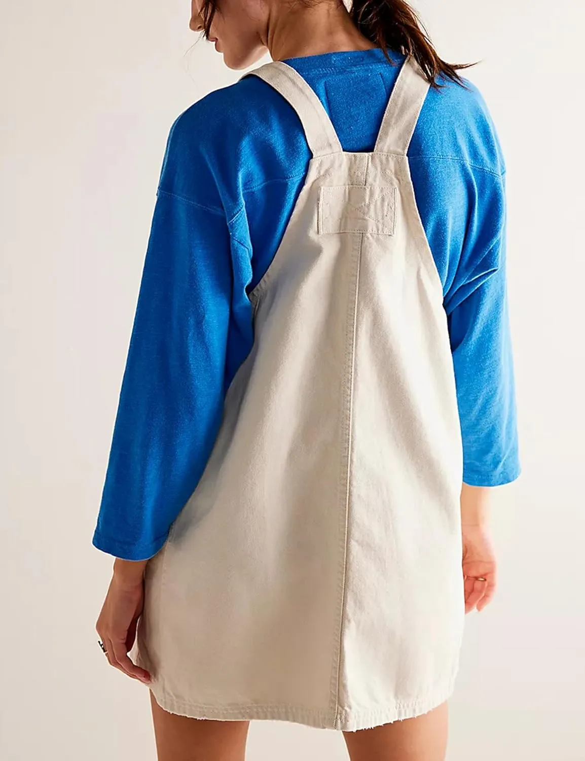Womens Denim Overalls Casual Adjustable Strap Jeans Rompers Short Overalls Dress