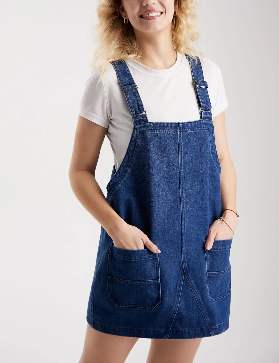 Womens Denim Overalls Casual Adjustable Strap Jeans Rompers Short Overalls Dress