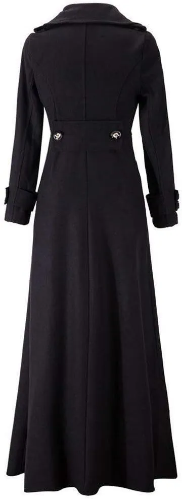 Womens Double Breasted Trench Coat Pocket Cardigan Button Top Sweater Knit Hooded Coat Slim Outerwear Coats Trench