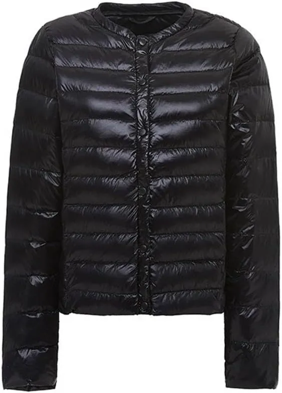 Women's Down Jacket Portable Thin Down Jacket Collarless Down Jacket Down Jacket Lightweight Jacket