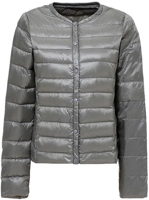 Women's Down Jacket Portable Thin Down Jacket Collarless Down Jacket Down Jacket Lightweight Jacket