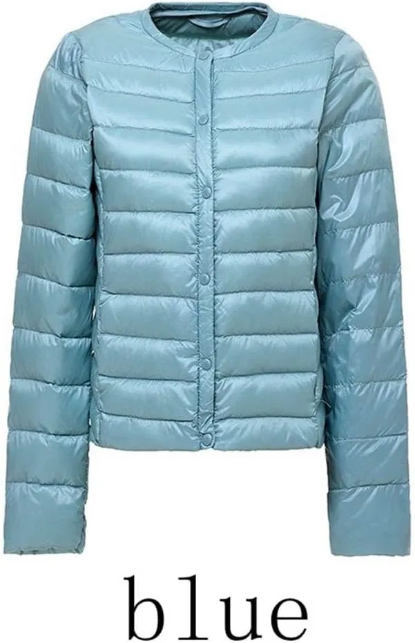 Women's Down Jacket Portable Thin Down Jacket Collarless Down Jacket Down Jacket Lightweight Jacket