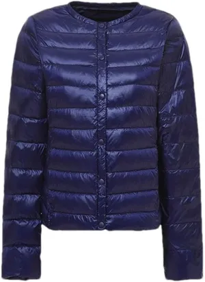 Women's Down Jacket Portable Thin Down Jacket Collarless Down Jacket Down Jacket Lightweight Jacket