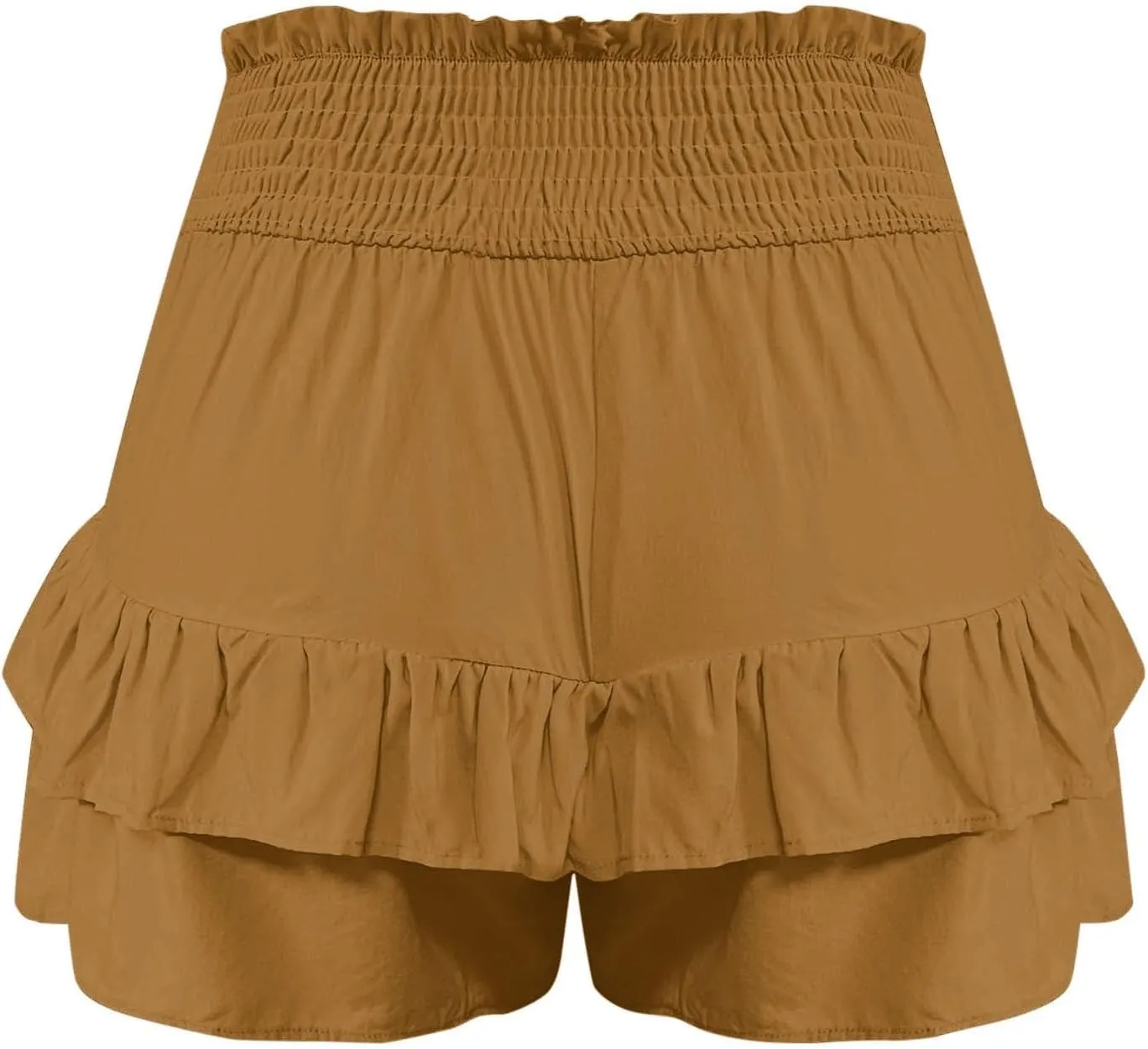 Women's High Waisted Flowy Shorts Boho Ruffle Skorts Pleated Tennis Beach Short Casual Summer Tiered Skirt