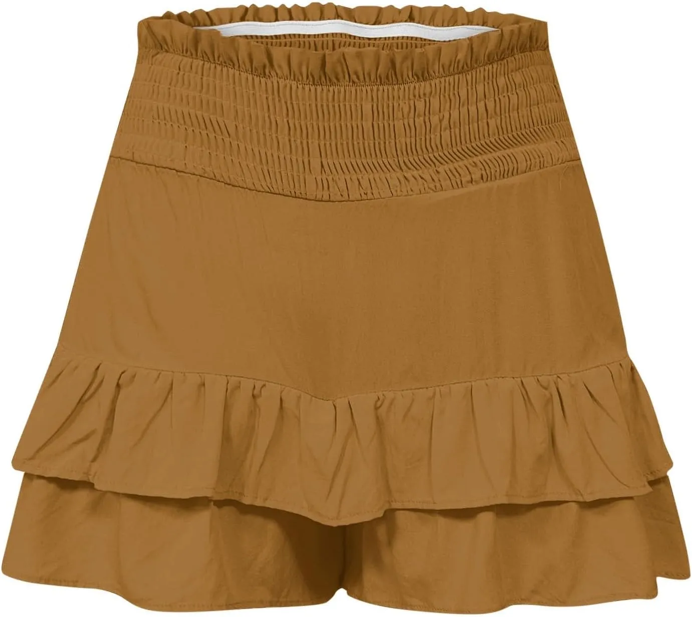 Women's High Waisted Flowy Shorts Boho Ruffle Skorts Pleated Tennis Beach Short Casual Summer Tiered Skirt