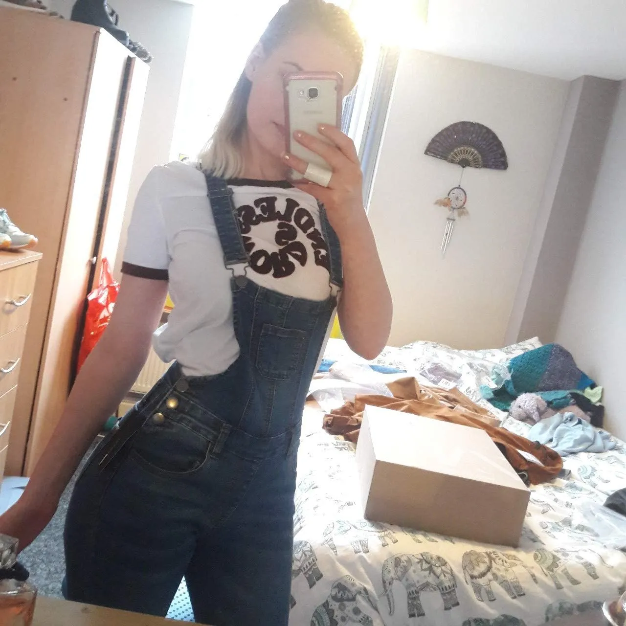 Women's Juniors Denim Stretch Overalls Adjustable Strap Ripped Distressed Jumpsuit Skinny Fit Jeans Pants