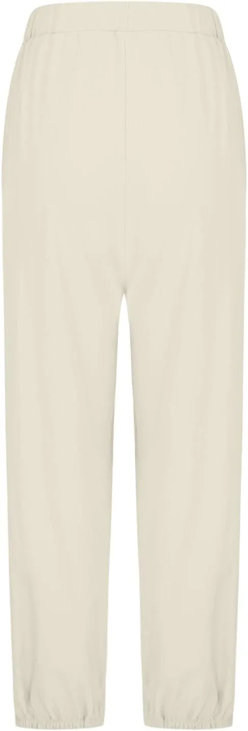 Womens Linen Wide Leg Pants 2025 Summer Trendy Loose Fit Palazzo Pants Elastic Waisted Button Slit Trousers