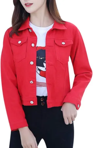 Women's Oversized Denim Jacket Casual Long Boyfriend Distresse Jean Jacket Autumn Spring Washed Denim Jacket 2024