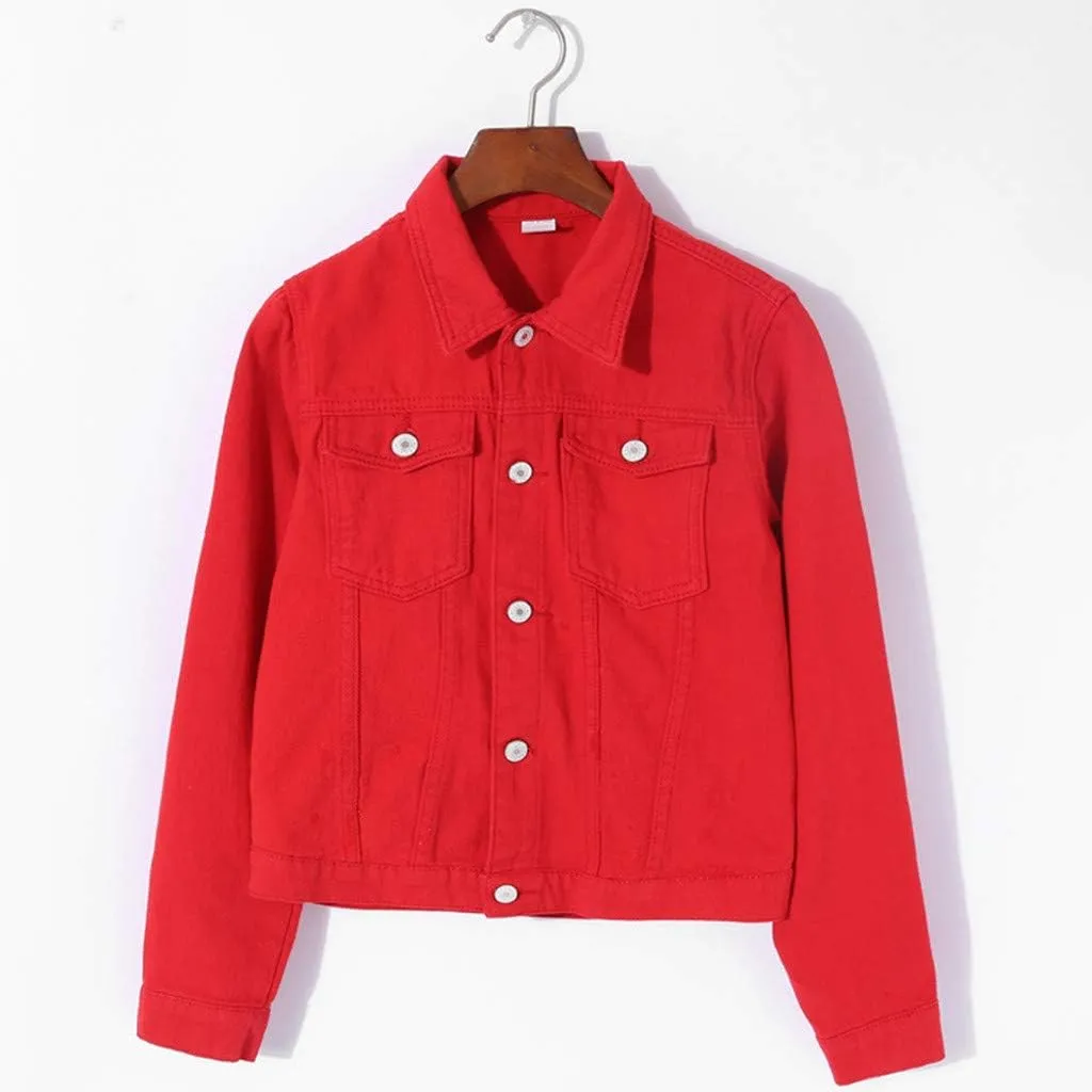 Women's Oversized Denim Jacket Casual Long Boyfriend Distresse Jean Jacket Autumn Spring Washed Denim Jacket 2024
