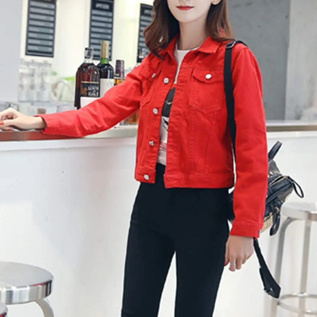 Women's Oversized Denim Jacket Casual Long Boyfriend Distresse Jean Jacket Autumn Spring Washed Denim Jacket 2024