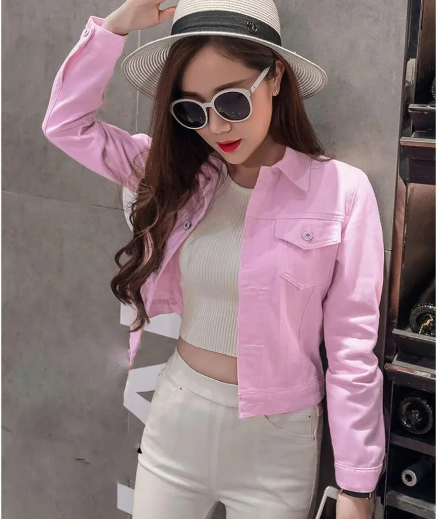 Women's Oversized Denim Jacket Casual Long Boyfriend Distresse Jean Jacket Autumn Spring Washed Denim Jacket 2024