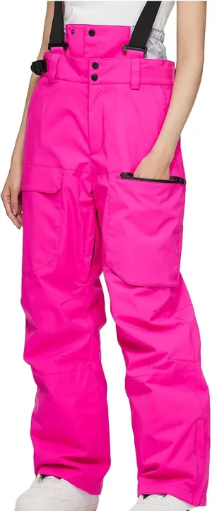 Womens Strap Ski Pants Insulated Windproof Warm Snowboard Thick Overalls Outdoor Skiing Climbing 2025 Winter Trouses