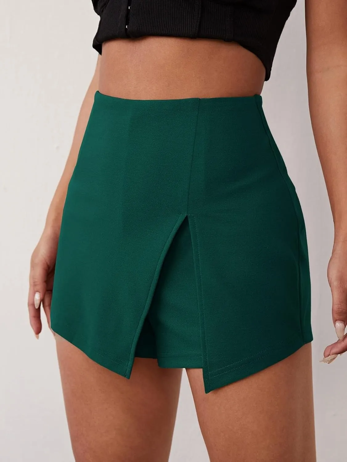 Women's Summer Trendy Comfy Women's Solid Color High Waist Casual Skort