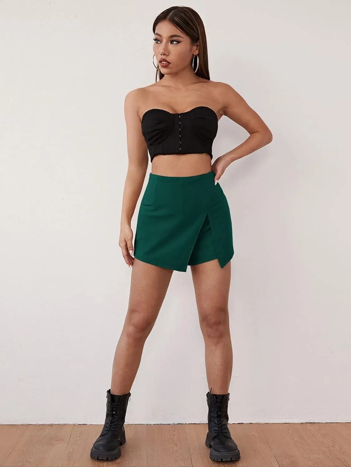 Women's Summer Trendy Comfy Women's Solid Color High Waist Casual Skort