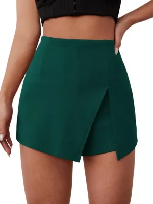 Women's Summer Trendy Comfy Women's Solid Color High Waist Casual Skort