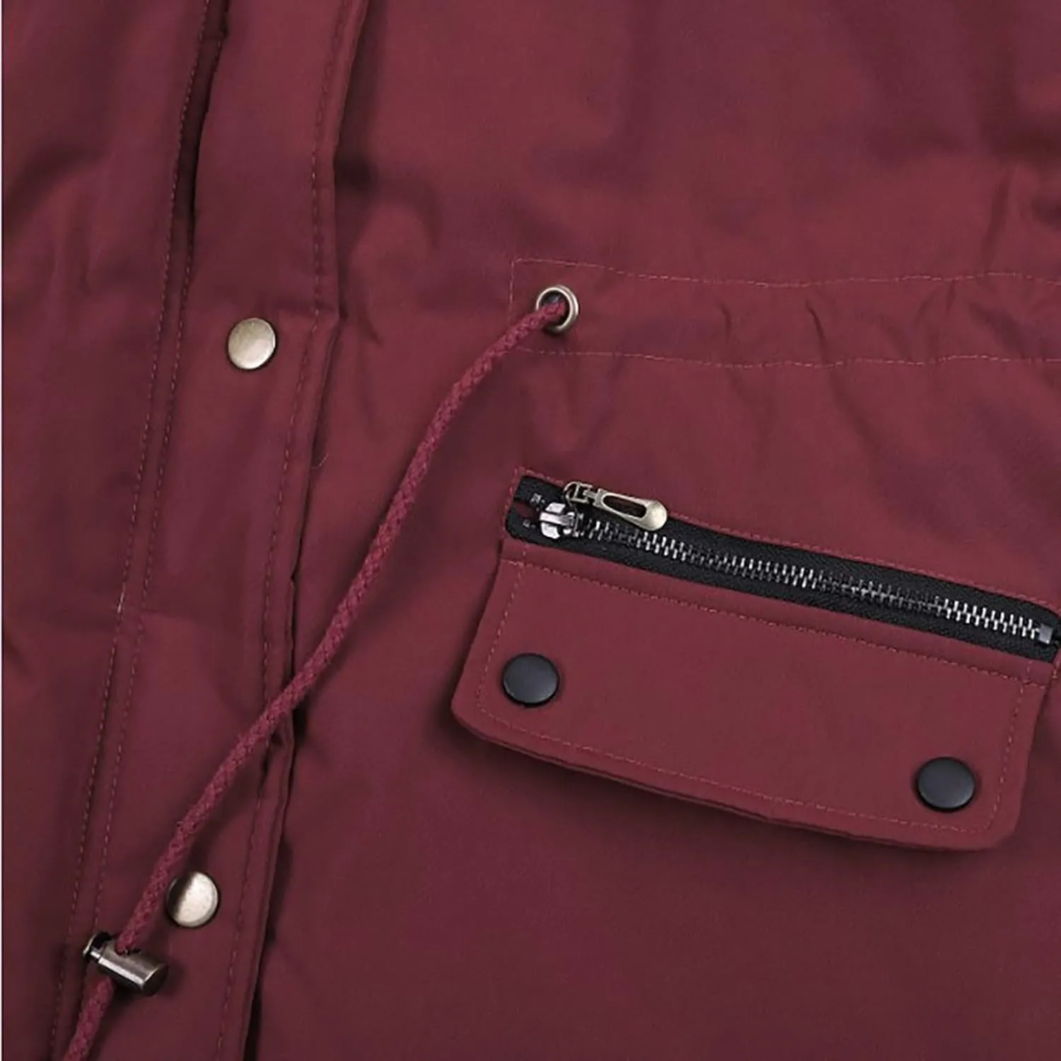 Women's Thickened Down Jacket Jacket with Collar Loose Winter Coat Long-Sleeve Water Resistant Women's Parka Jacket