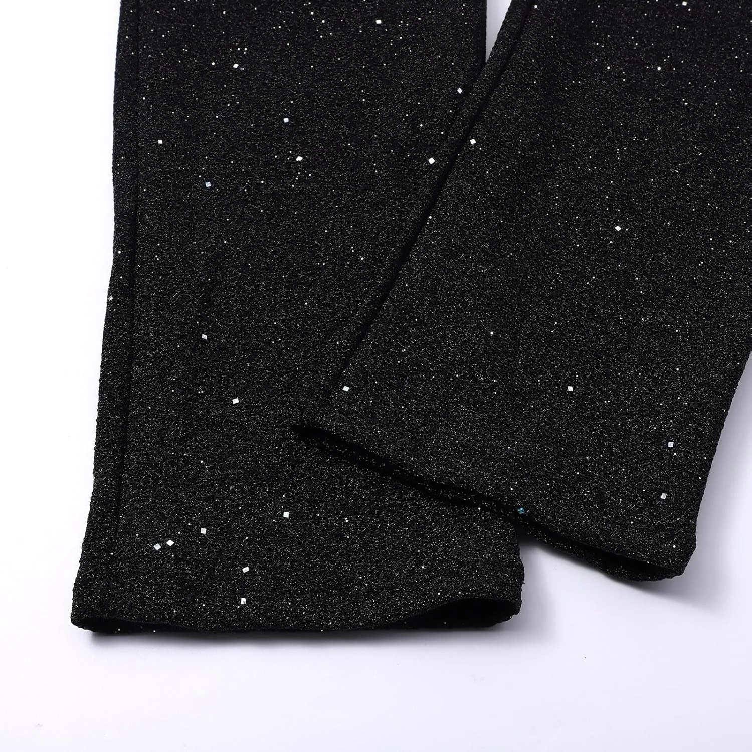 Women's Wide Leg Pants Women's High Waisted Sequin Loose Drape Wide Leg Pants Fashion Casual Bling Glitter Trousers