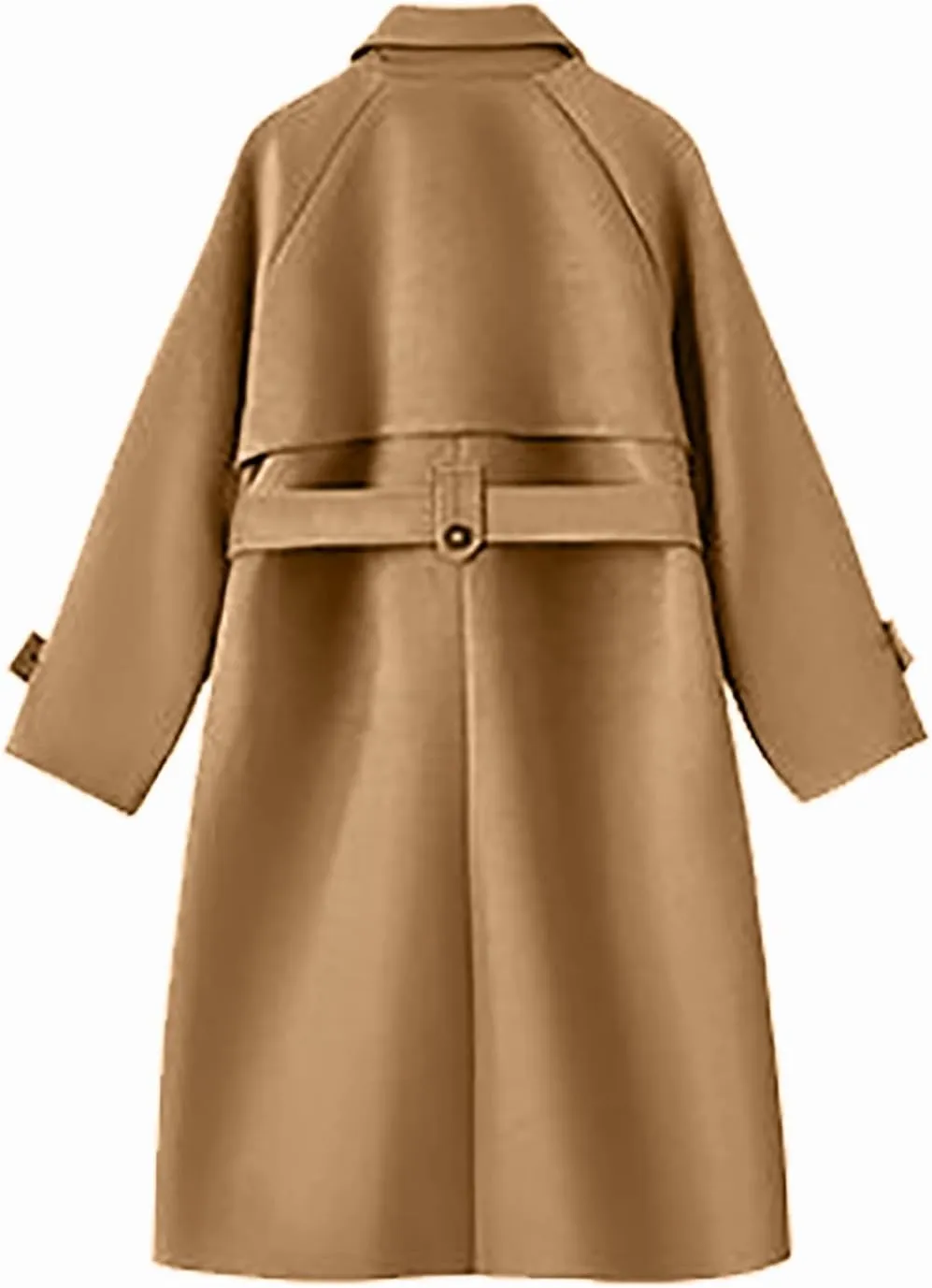 Women's Winter Coats Long Single-Breasted Outerwear Open Front Knitted Sweater Warm Trench Coat with Belt 2024
