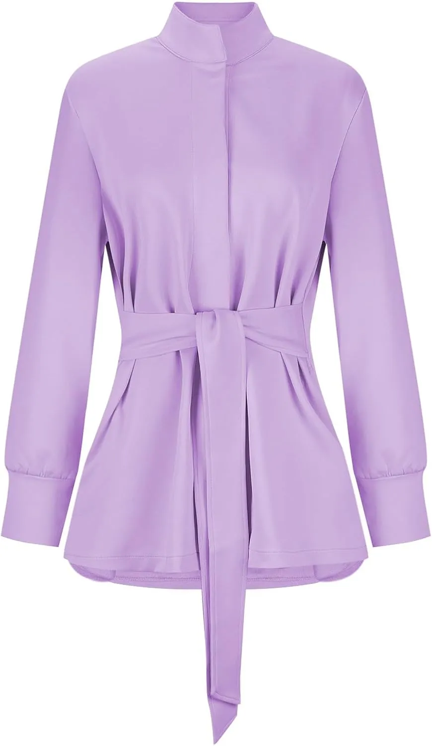 Womens Winter Trench Coat Open Front Wool Blend Pea Coats Casual Notched Lapel Classic Fitted Mid Long Jacket Outwear