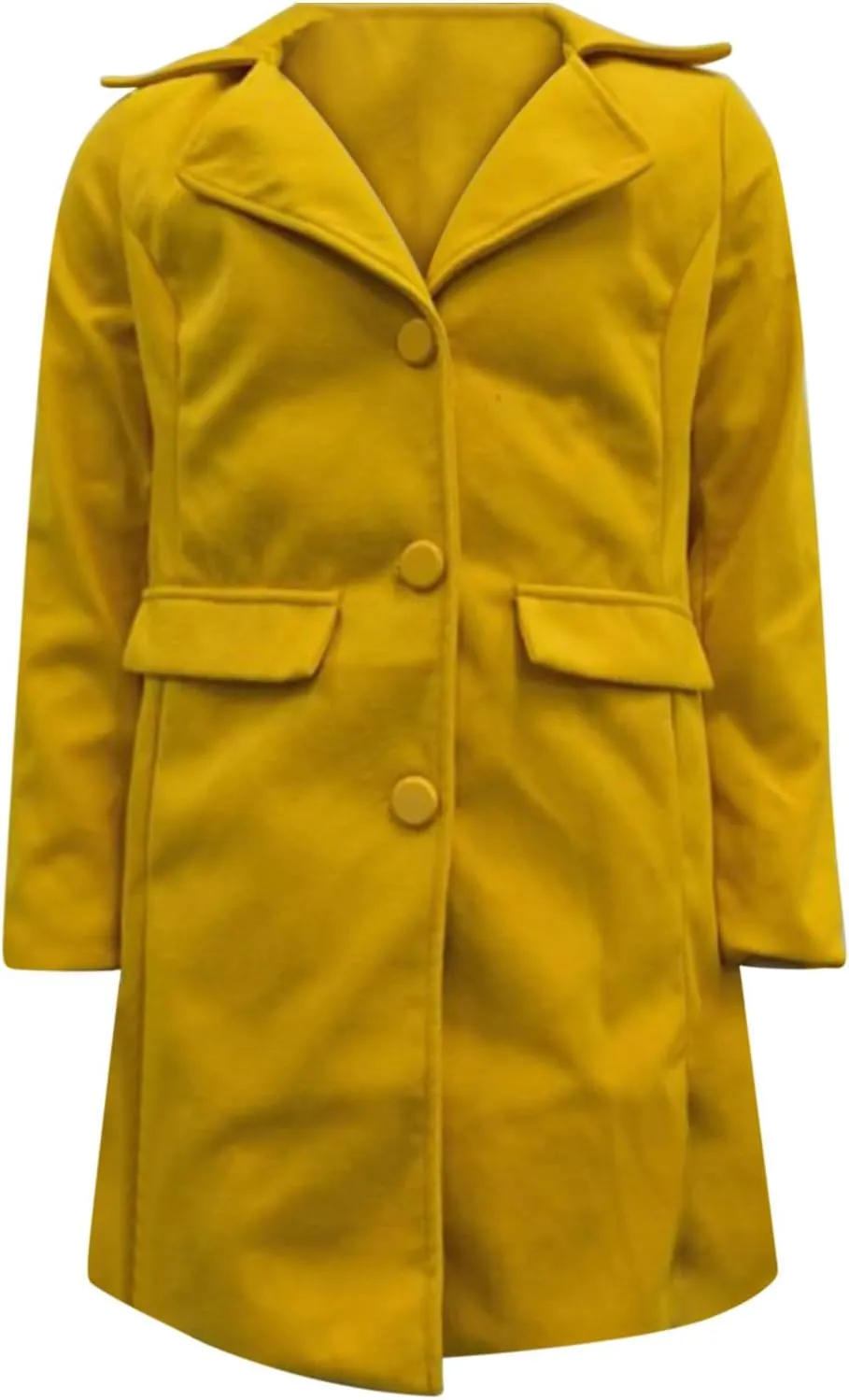 Womens Winter Wool Coats Mid Long Oversized Over Coats Notched Lapel Collar Singe Breasted Trench Coat Jackets