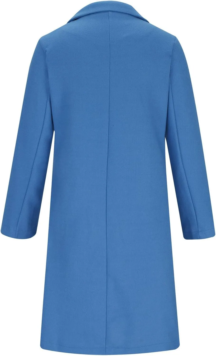 Women's Wool Blend Trench Coat Winter Jackets Mid Long Pea Coats Dressy Casual Double Breasted Overcoat with Pockets