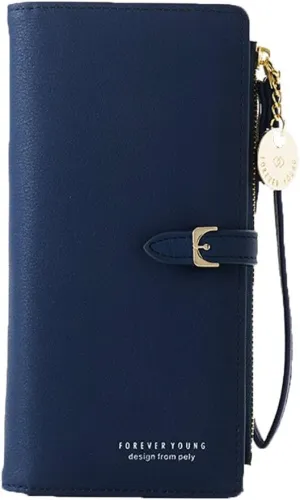 Women's Wristlet Wallet PU Leather Clutch Purse with Wrist Strap Hand Bag for Cell Phone Gift for Women Girls