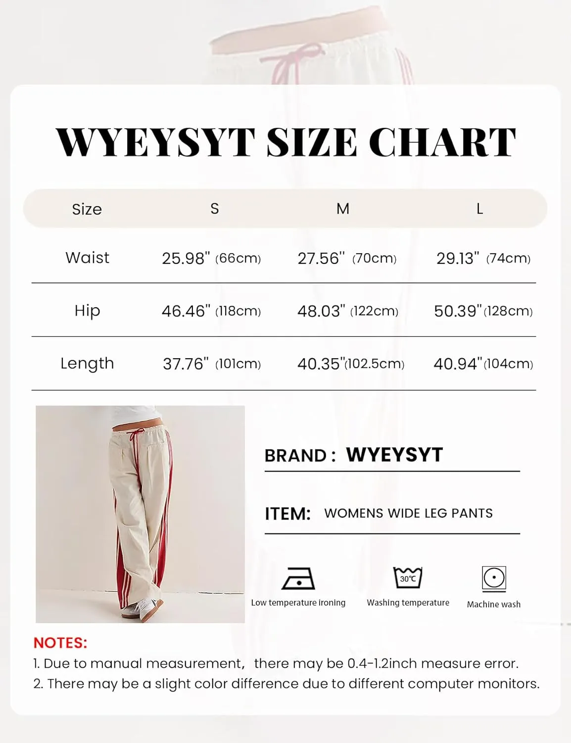 Wyeysyt Womens Wide Leg Pants Drawstring High Rise Palazzo Pants Side Striped Baggy Track Pants with Pockets