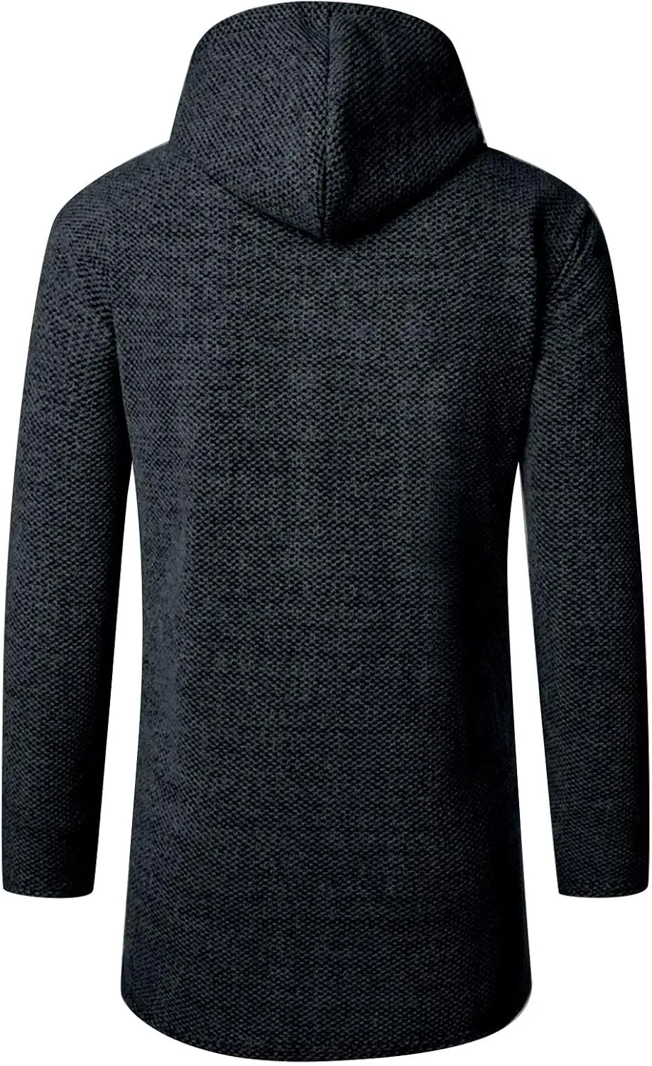 Ymosrh Men's Casual Coats Cardigan Sweaters Jacket Full Zip Fleece Lined Winter Warm Hoodie Coat Long Jackets, L-4XL