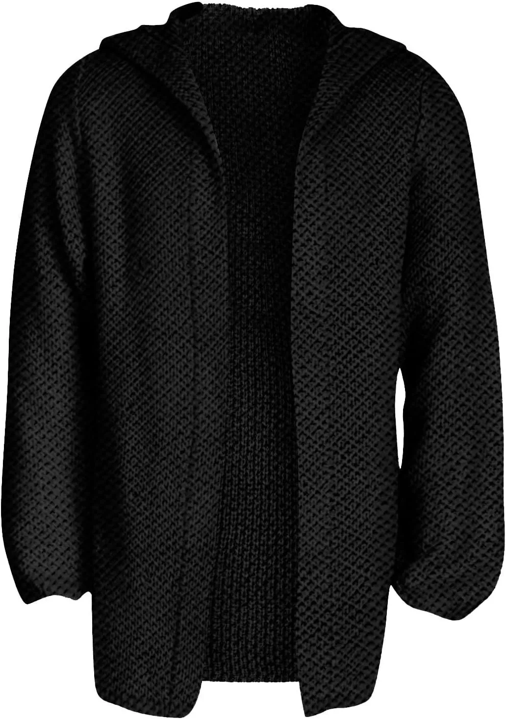 Ymosrh Men's Coat Jacket Long Cardigan Open Front Fall Casual Winter Warm Knit Sweater Coat Fashion Outwear, XL-5XL