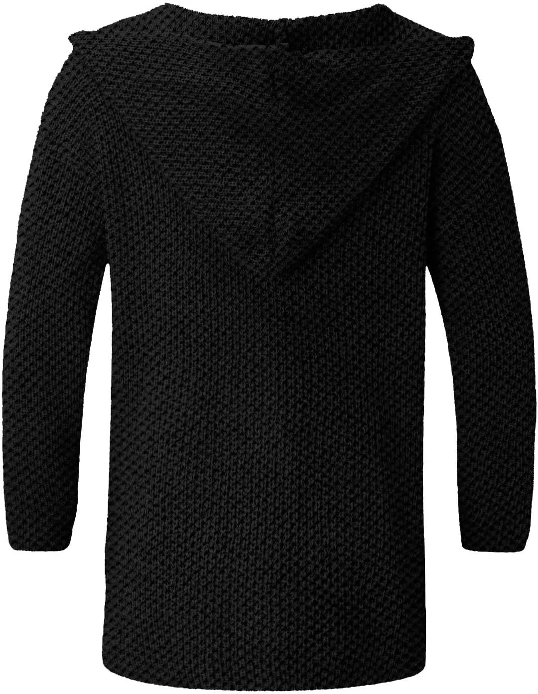 Ymosrh Men's Coat Jacket Long Cardigan Open Front Fall Casual Winter Warm Knit Sweater Coat Fashion Outwear, XL-5XL