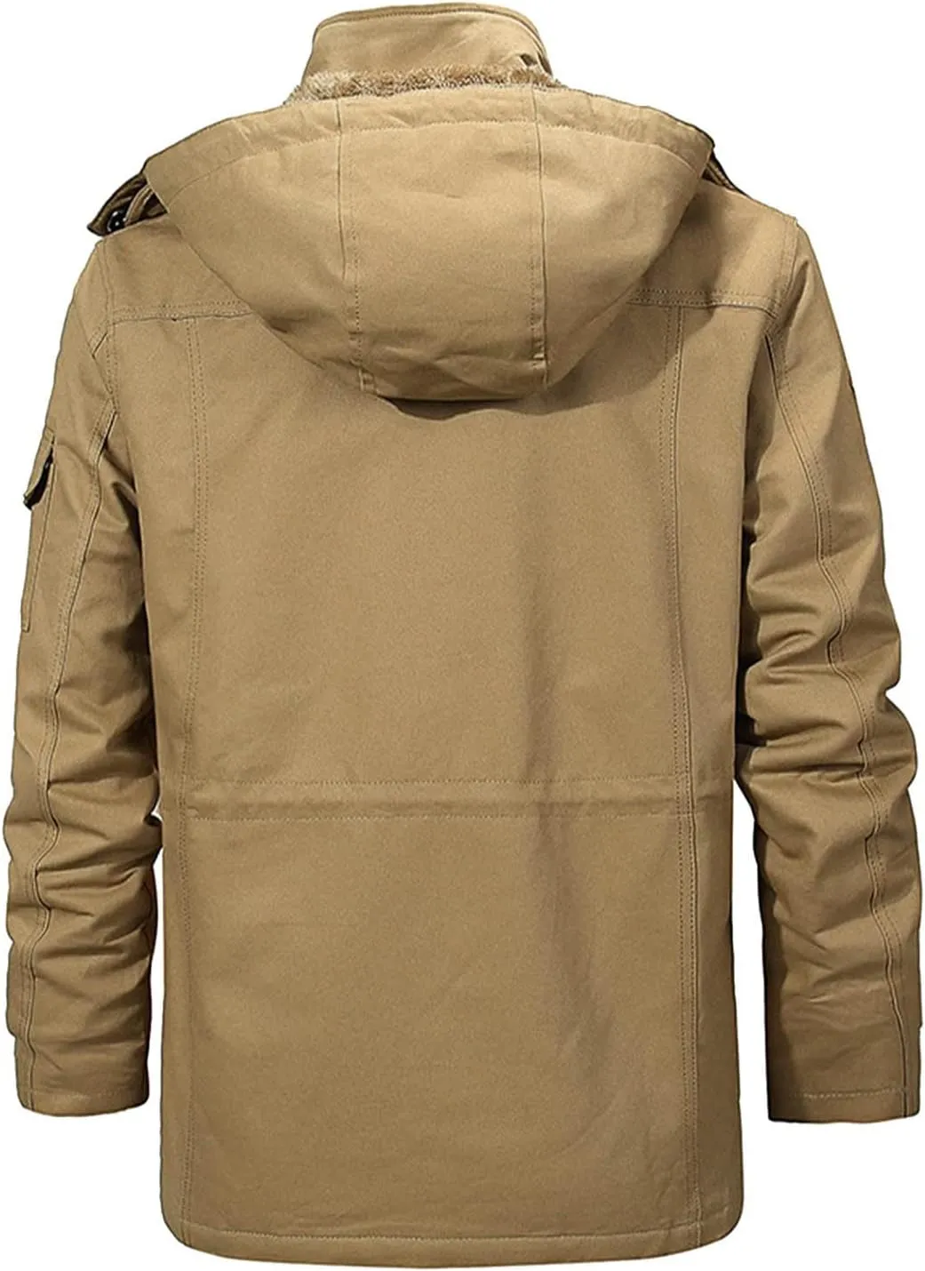 Ymosrh Men's Hiking Coat Winter Water Resistant Ski Snow Jacket Warm Fleece Raincoats with Pockets Work Coats, XXL-6XL
