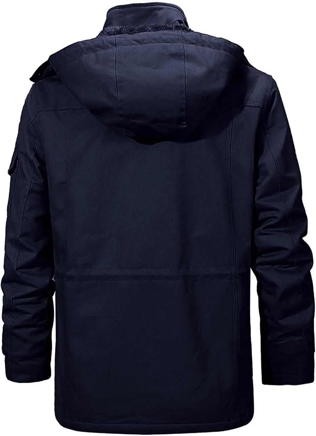 Ymosrh Men's Hiking Coat Winter Water Resistant Ski Snow Jacket Warm Fleece Raincoats with Pockets Work Coats, XXL-6XL