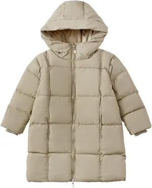 Youth Winter Coats Kids Toddler Baby Girls Boys Winter Warm Thick Solid Cotton Long Sleeve Padded Youth Over Jacket