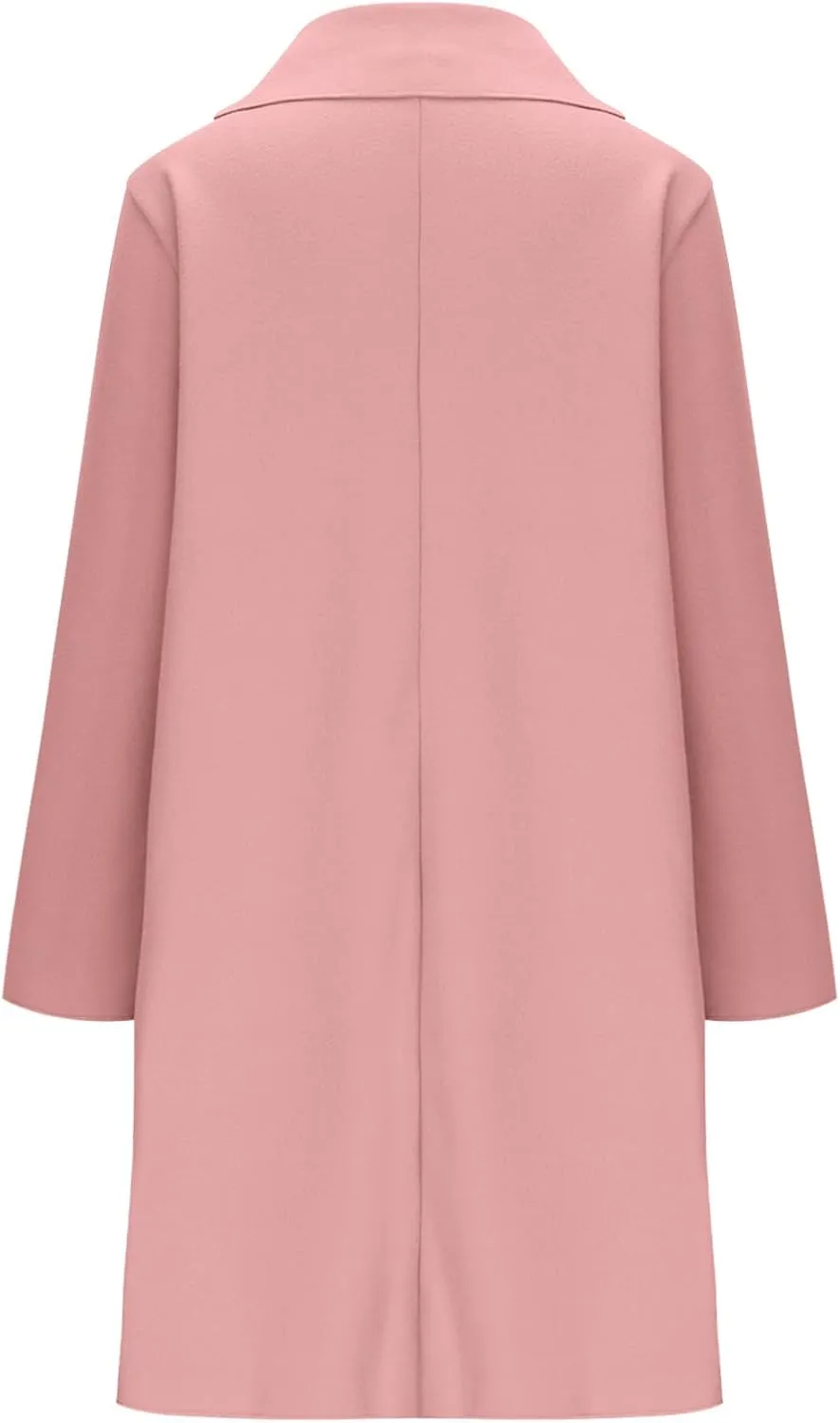 YRAETENM Womens Long Cardigan Sweaters Oversized Lapel Collar Wool Blend Jackets Casual Lightweight Mid Length Trench Coats