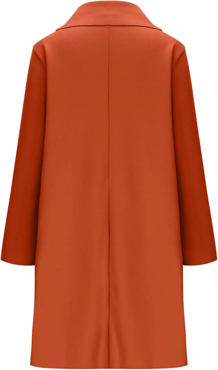 YRAETENM Womens Long Cardigan Sweaters Oversized Lapel Collar Wool Blend Jackets Casual Lightweight Mid Length Trench Coats