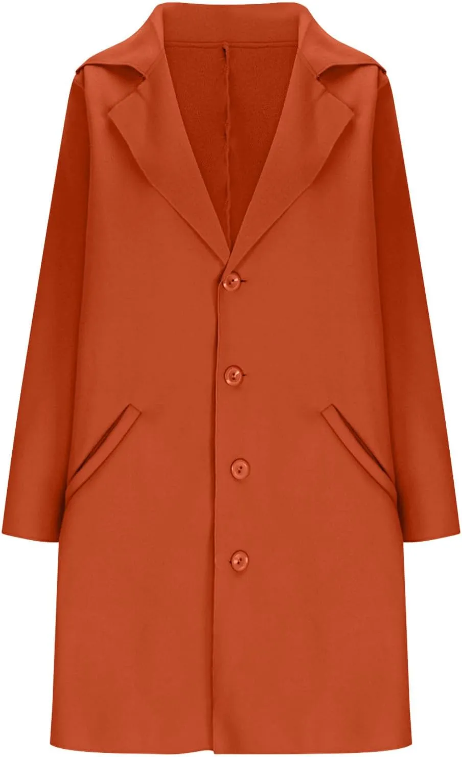 YRAETENM Womens Long Cardigan Sweaters Oversized Lapel Collar Wool Blend Jackets Casual Lightweight Mid Length Trench Coats
