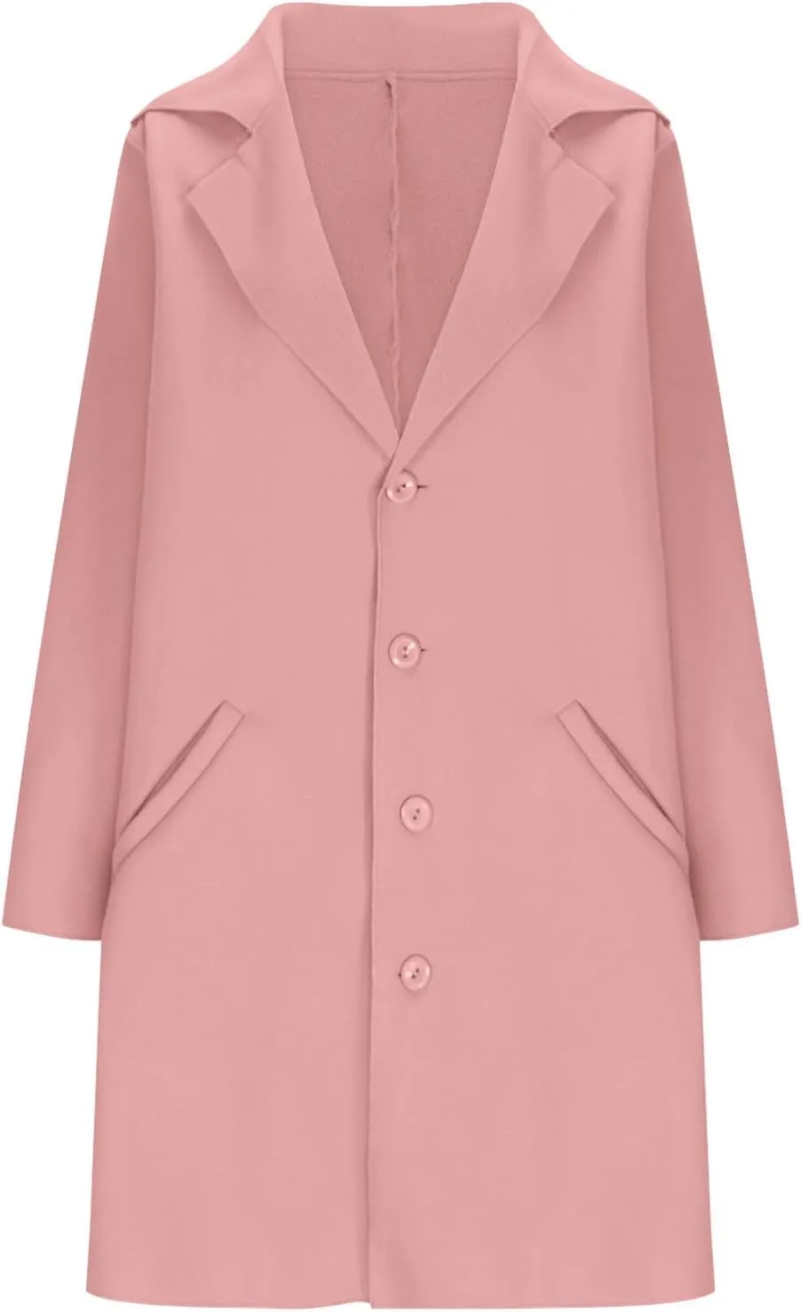 YRAETENM Womens Long Cardigan Sweaters Oversized Lapel Collar Wool Blend Jackets Casual Lightweight Mid Length Trench Coats