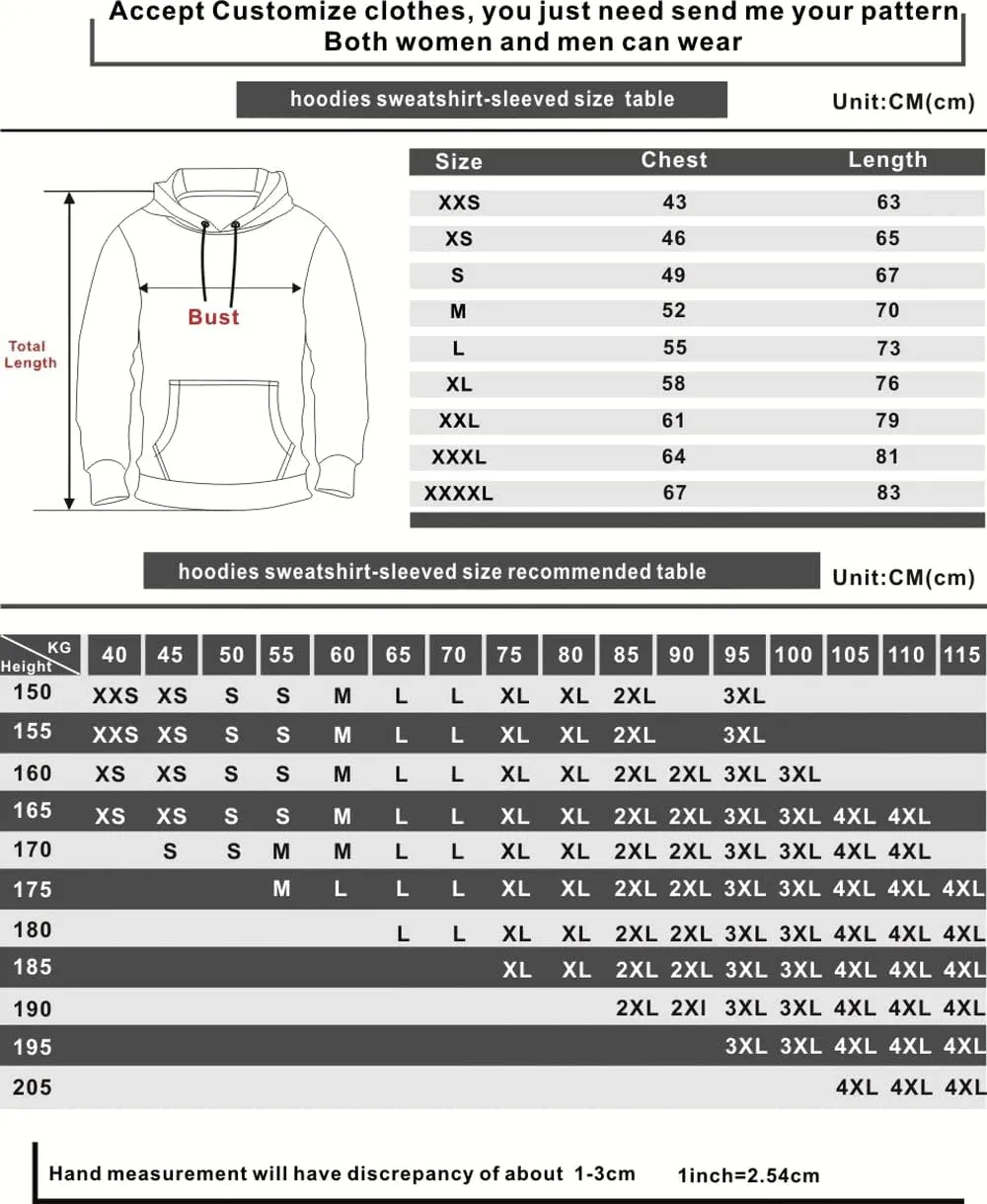 YUYEADZ Hazbin Hotel Merch Unisex Long Sleeve Hoodies Sweatshirt Women Men Fashion Pullover Clothes